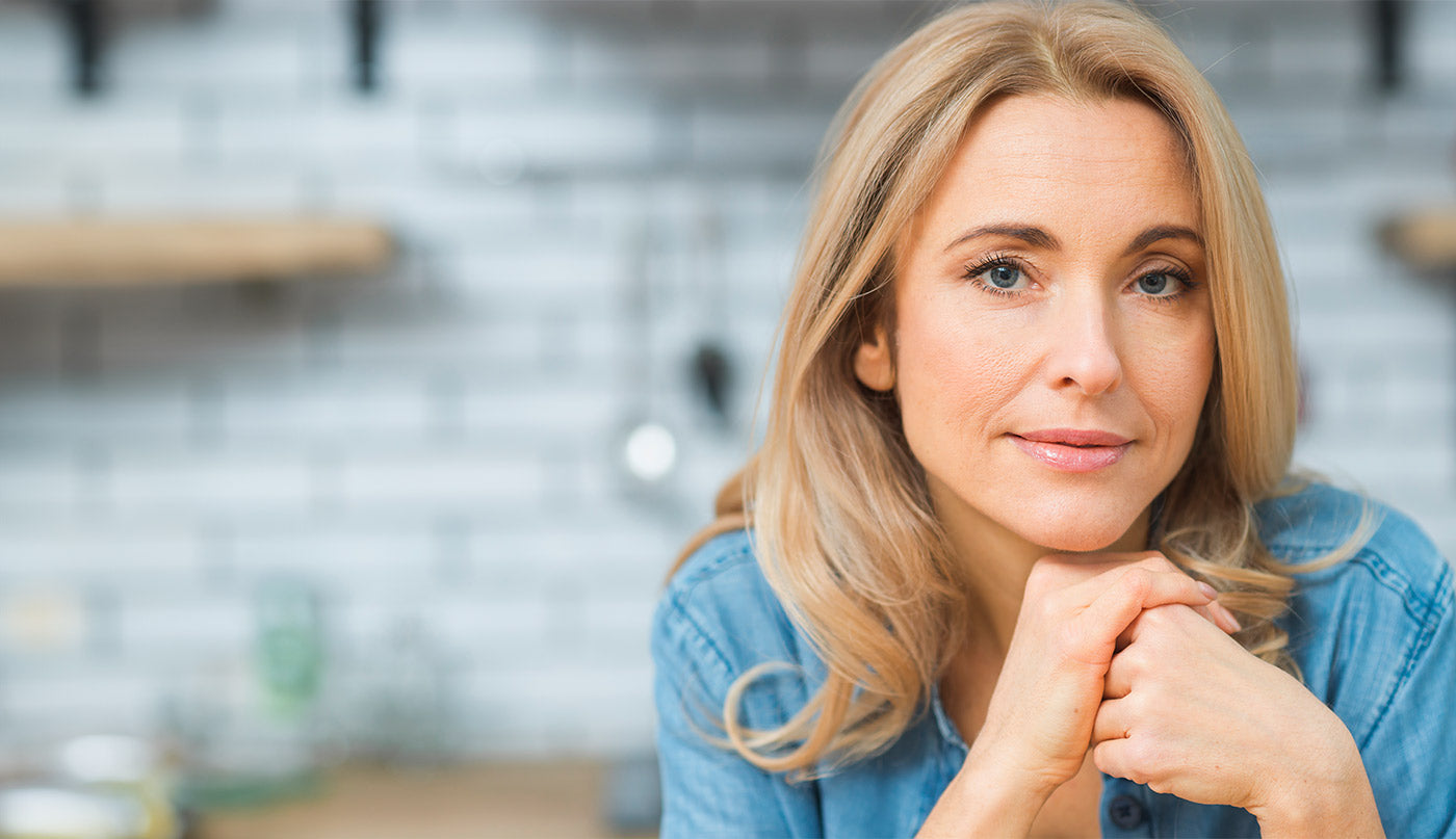 Woman with glaucoma