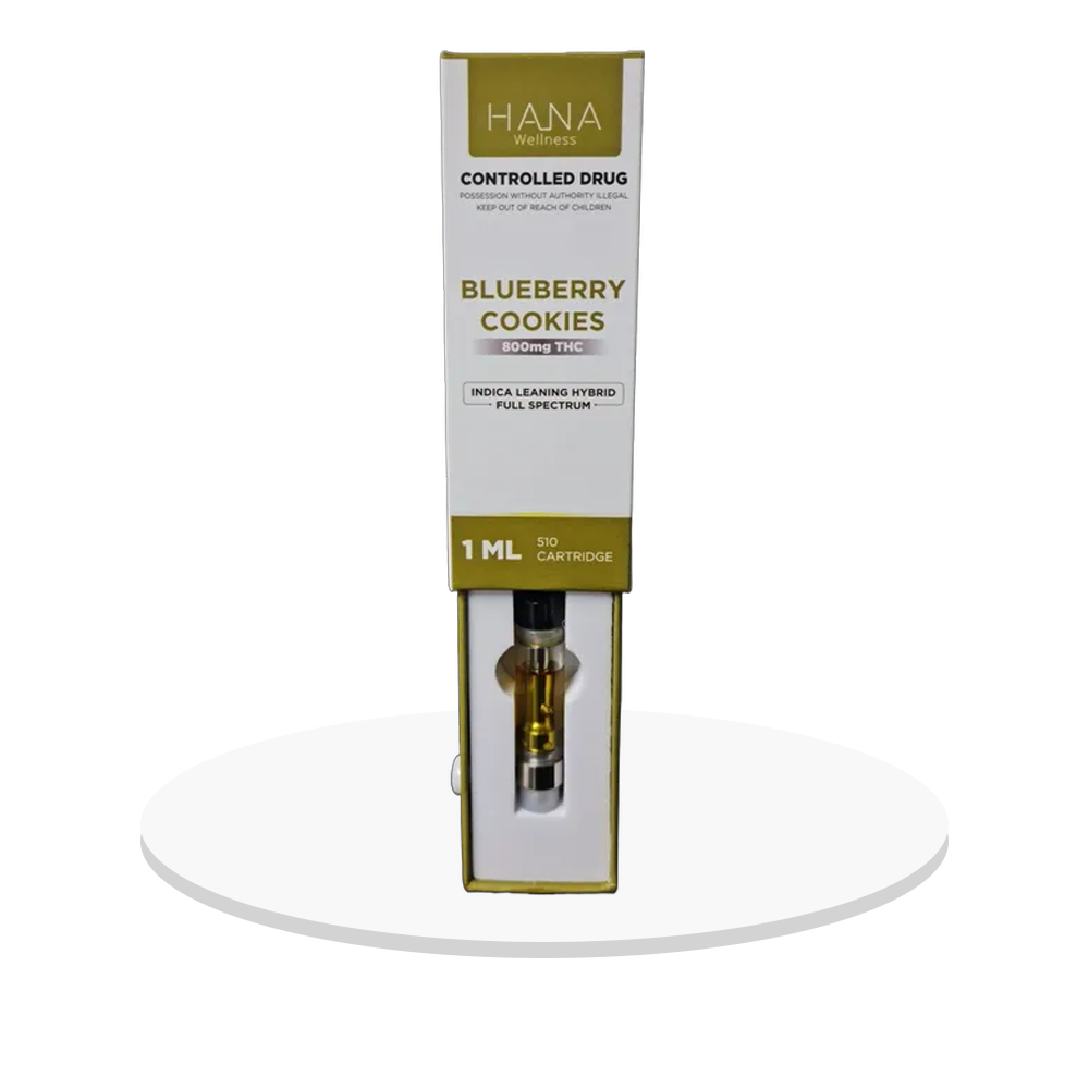 Hana Wellness - Blueberry Cookies (THC 800mg) - Liquid Vape Cartridge - 1g
