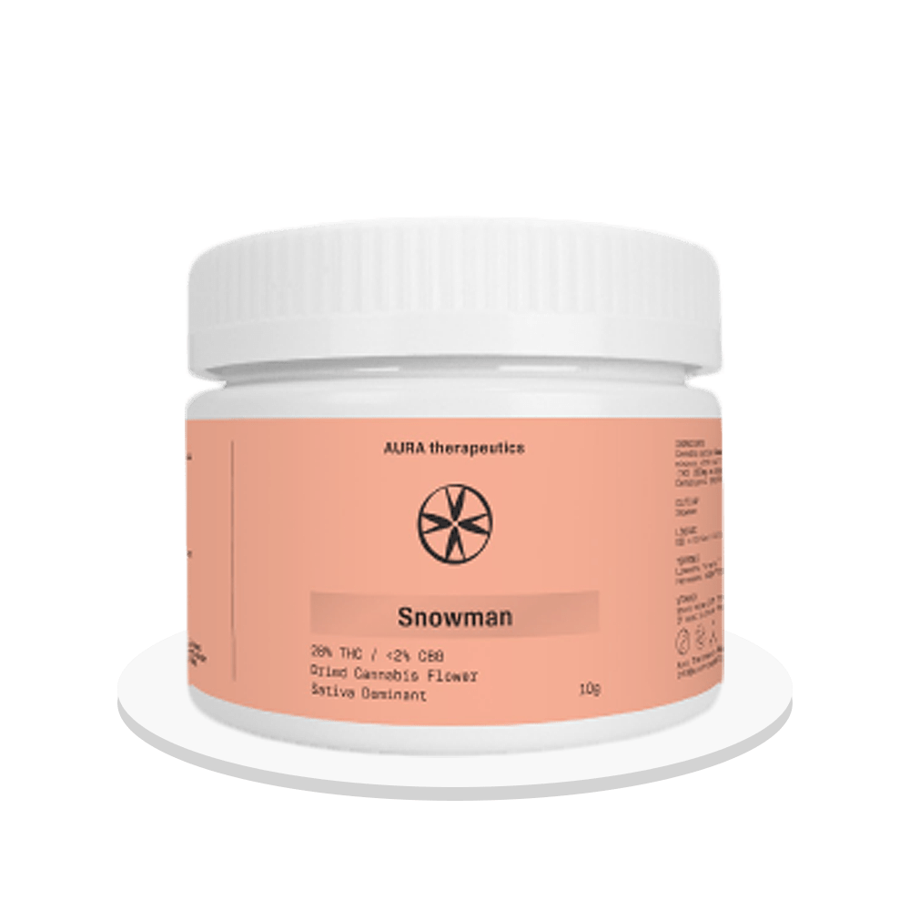 Aura Therapeutics - Snowman - THC Flower 28% - 10g