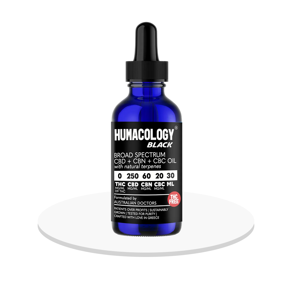 Humacology - CBD Broad Spectrum 'Black' Oil 250mg - 30mL