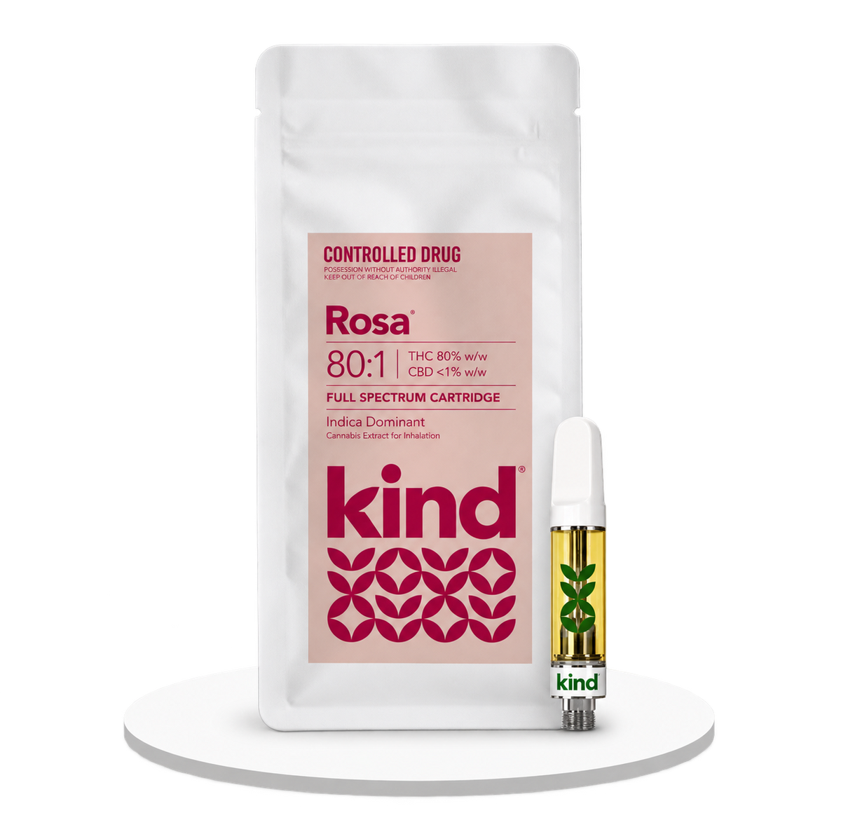 Kind Medical - Rosa 80:1 - Liquid Vape Cartridge - 1g