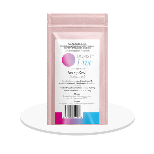 Dopist - Live Berry Zest Balanced - Liquid Vape Cartridge - 1g