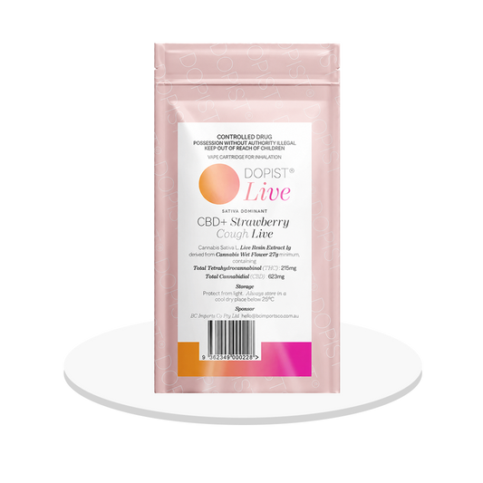 Dopist Live CBD+ Strawberry Cough Sativa - Liquid Vape Cartridge - 1g
