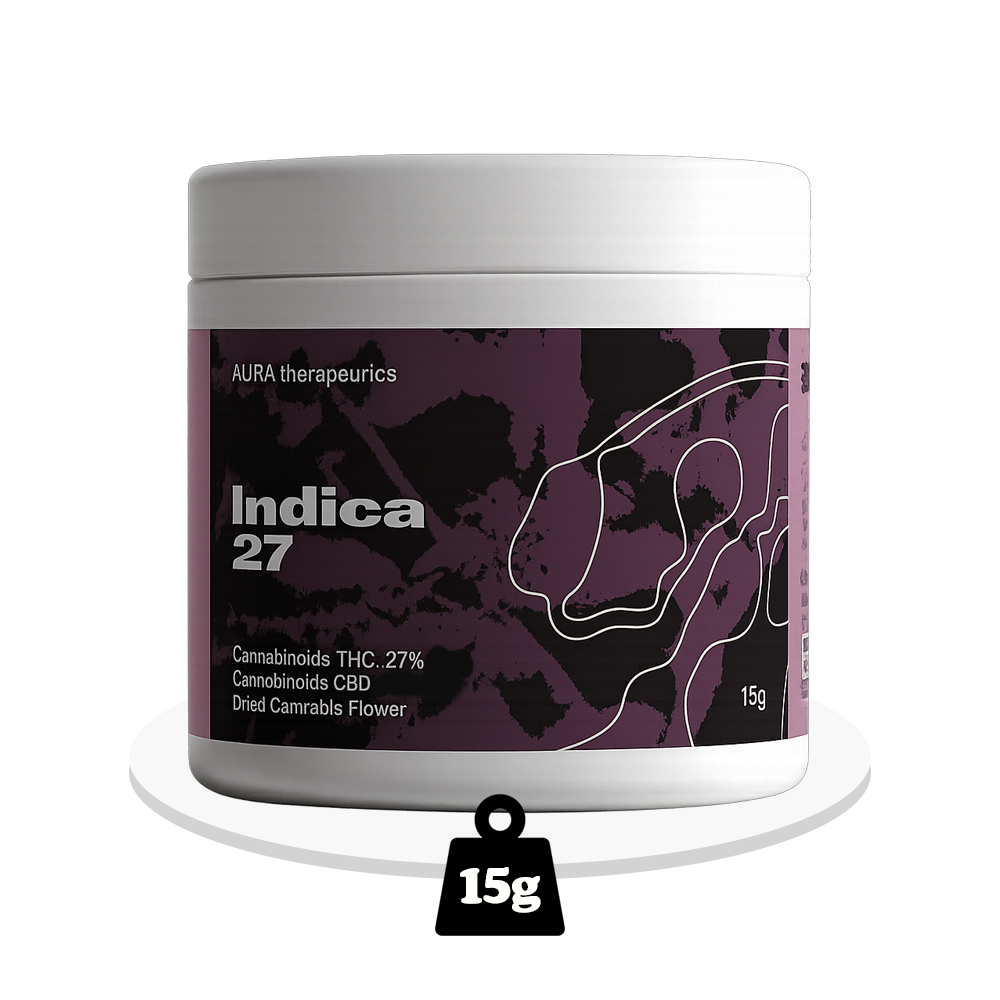 Aura Therapeutics - Kings Tart - Indica THC Flower 27% - 15g