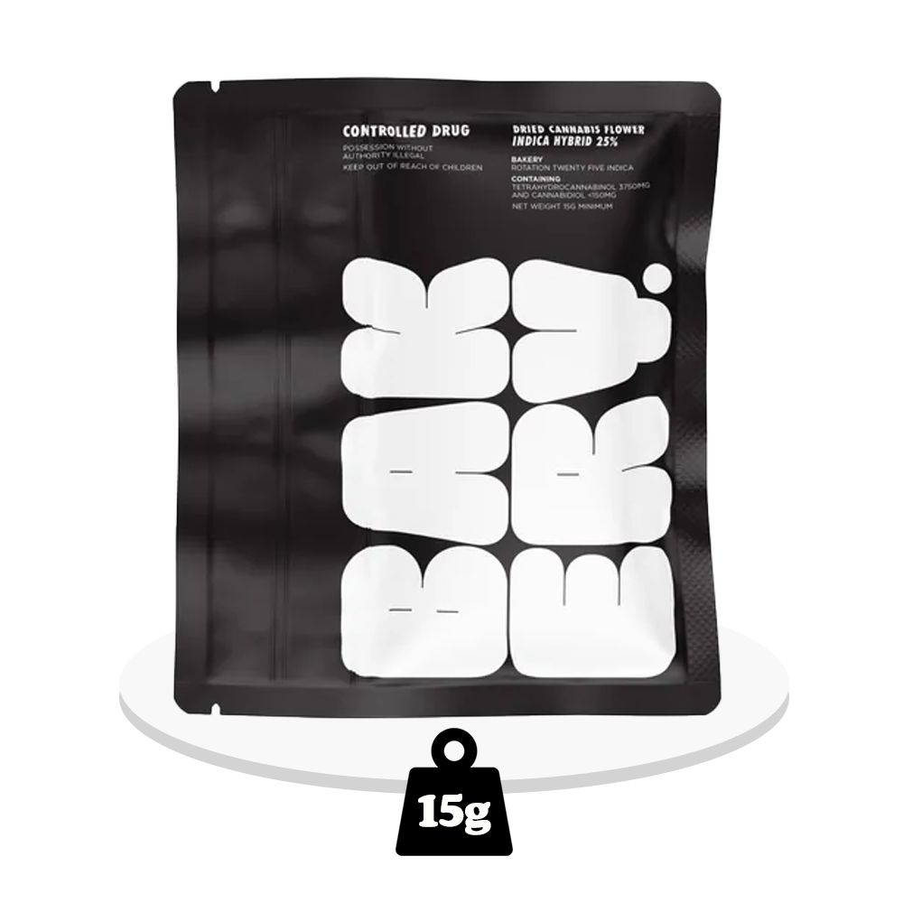Medigrowth - Bakery Rotation Twenty Five Indica - THC Flower 25% - 15g