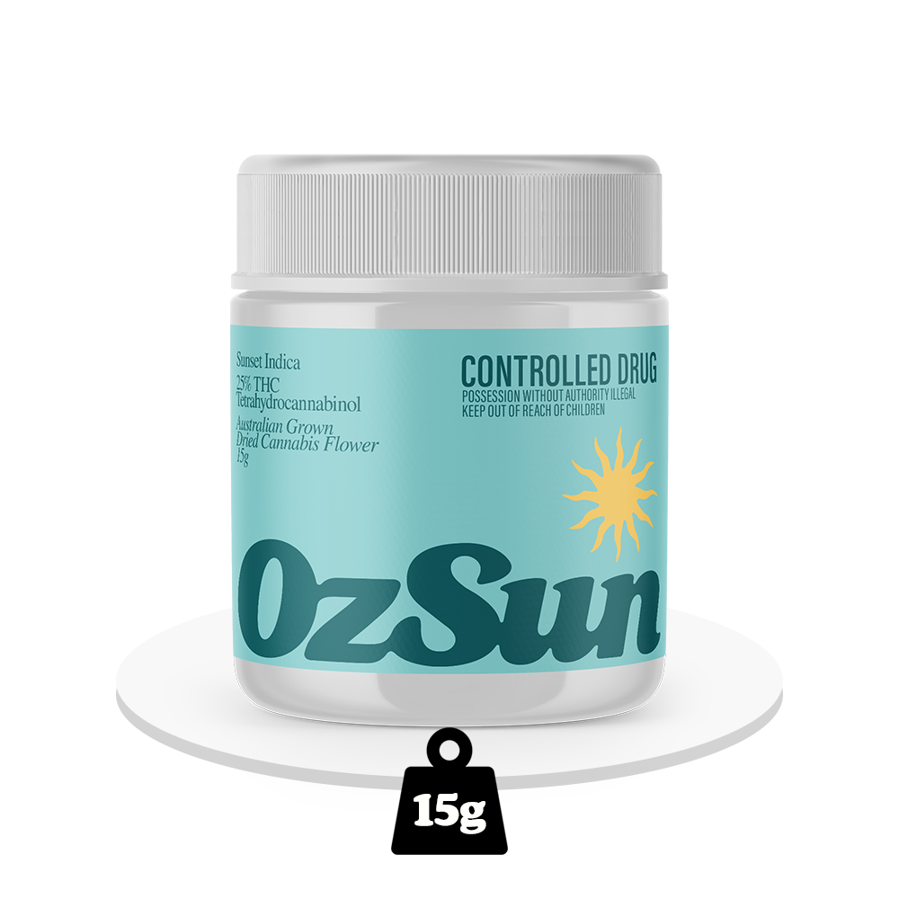 OzSun - Sunset Indica - THC Flower 25%