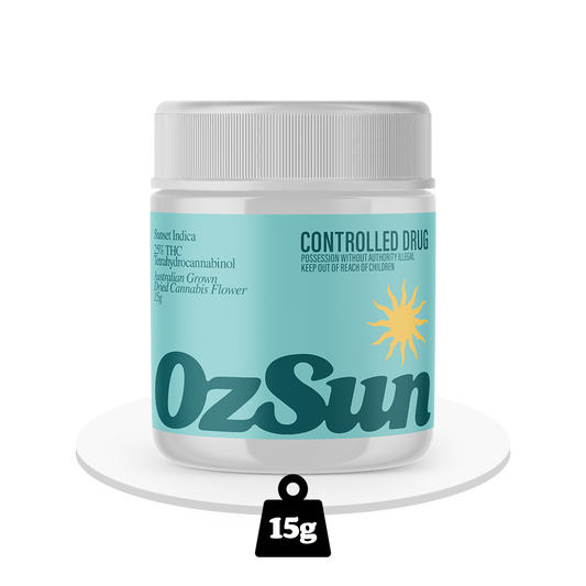 OzSun - Sunset Indica - THC Flower 25% - 15g