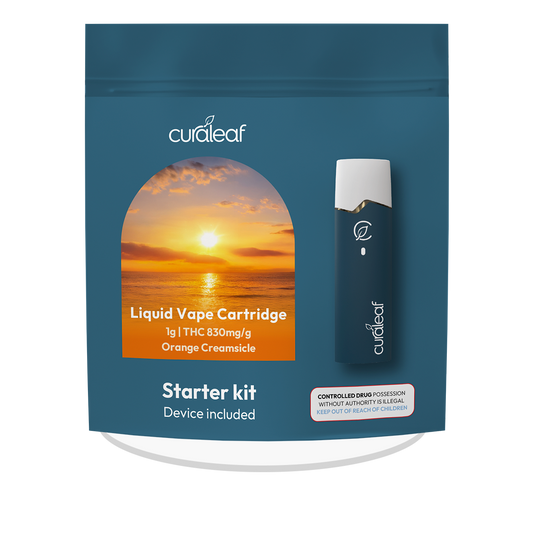 Curaleaf - QMID Starter Kit - Orange Creamsickle - Liquid Vape Cartridge + Device - 1g