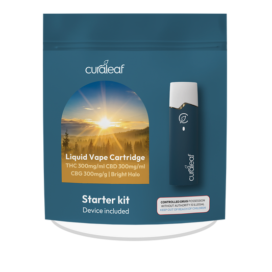 Curaleaf - QMID Starter Kit - Bright Halo - Liquid Vape Cartridge + Device - 1g