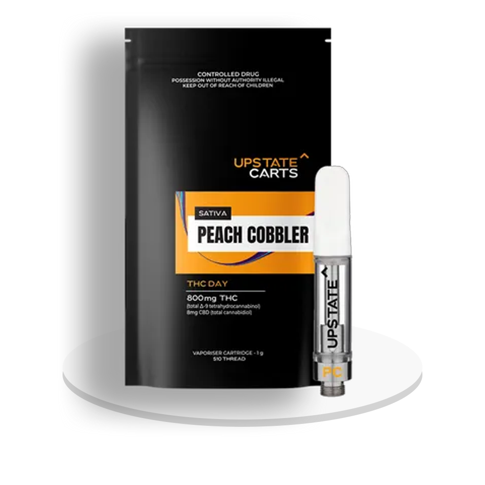 Upstate - THC Day Peach Cobbler - Liquid Vape Cartridge
