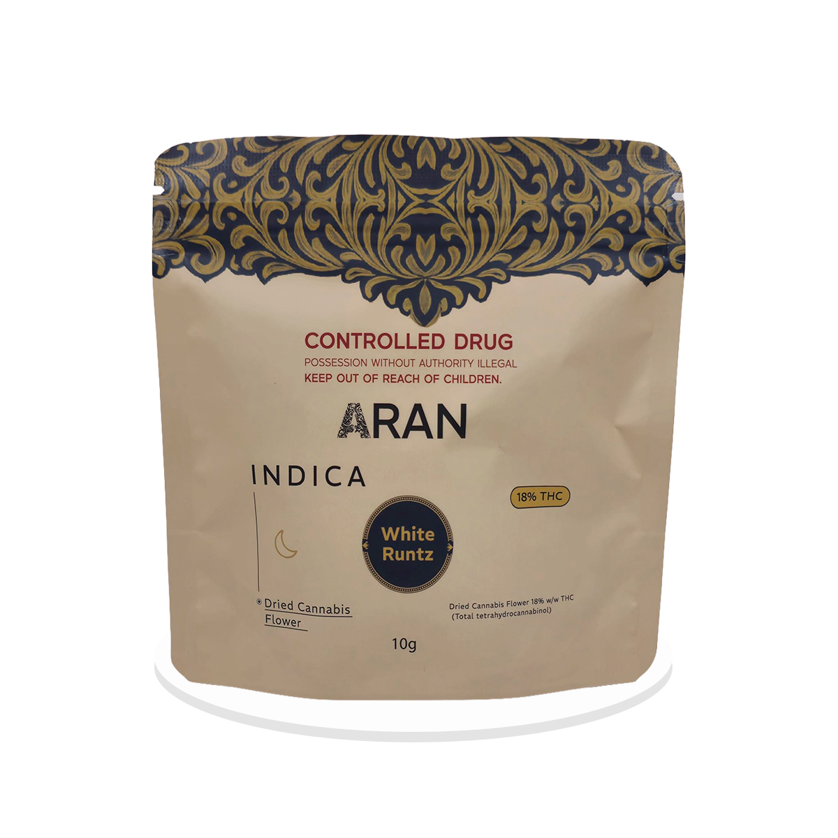 Aran Therapeutics - White Runtz - THC Flower 18% - 10g