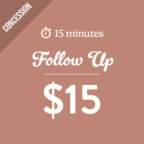 Concession follow-up service offer with time and cost on a brown background