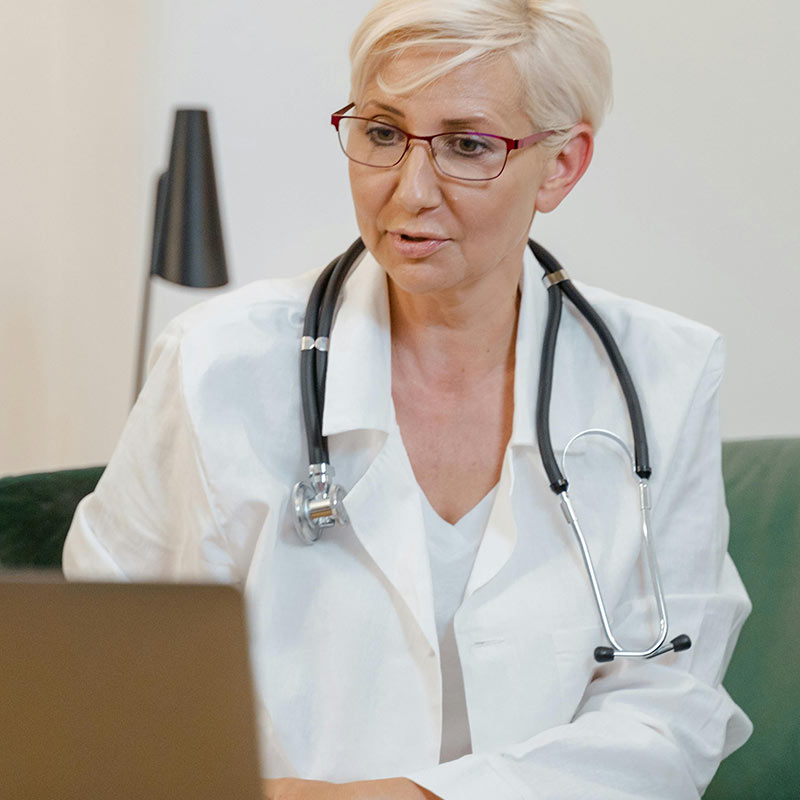 Doctors talking on the phone
