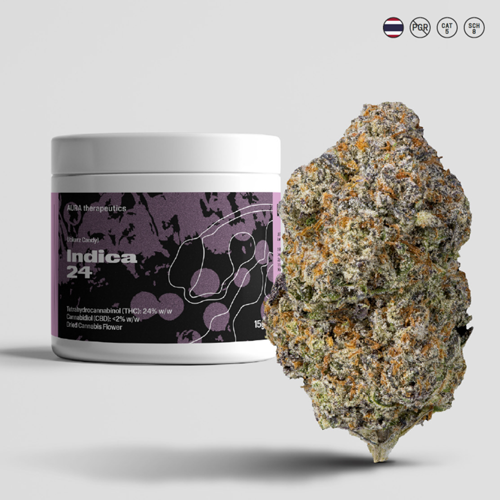 Aura Therapeutics - Jokerz Candy - Indica THC Flower 24% - 15g