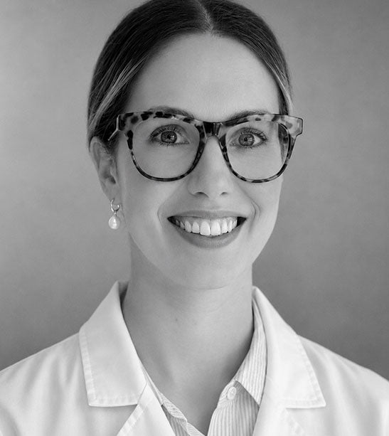 Black and white portrait of Dr Madison Davies