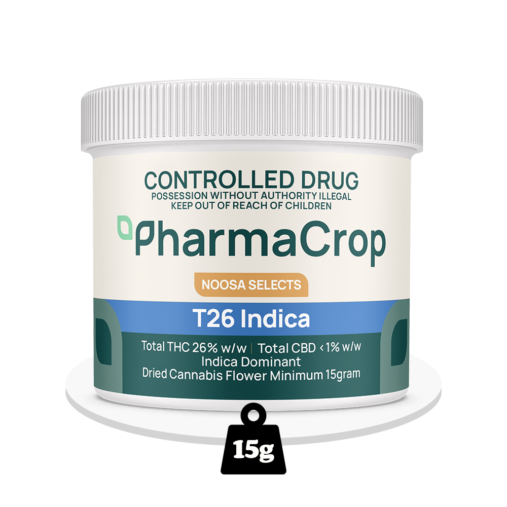 PharmaCrop - Noosa Selects T28 Indica - THC Flower 28% - 15g