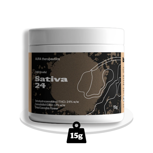 Aura Therapeutics - Sativa 24 - THC Flower 24% - 15g